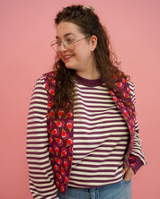 Gilet | Bordeaux rozen