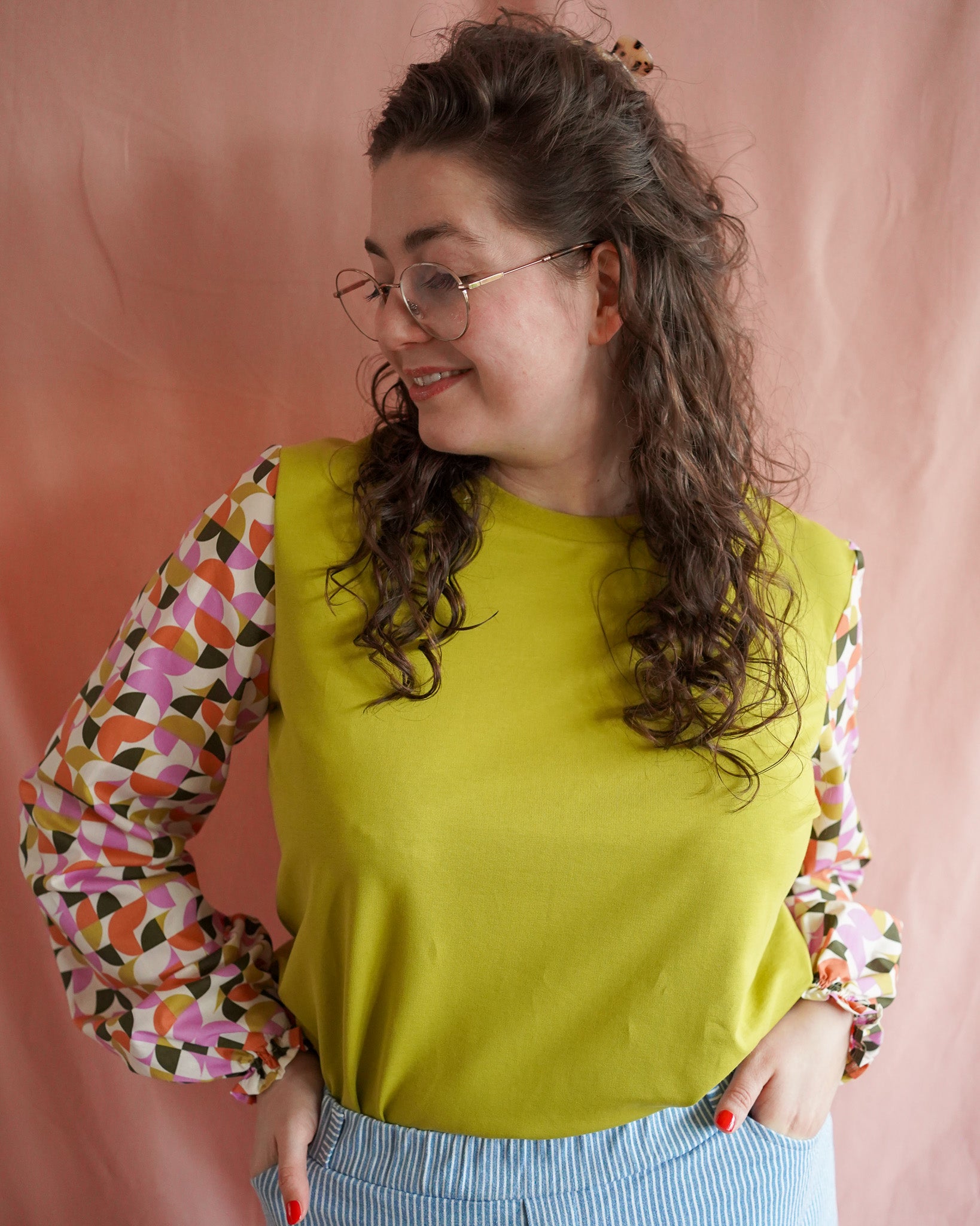Vicky (lime) top