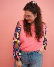 Top Vicky | Roze/navy