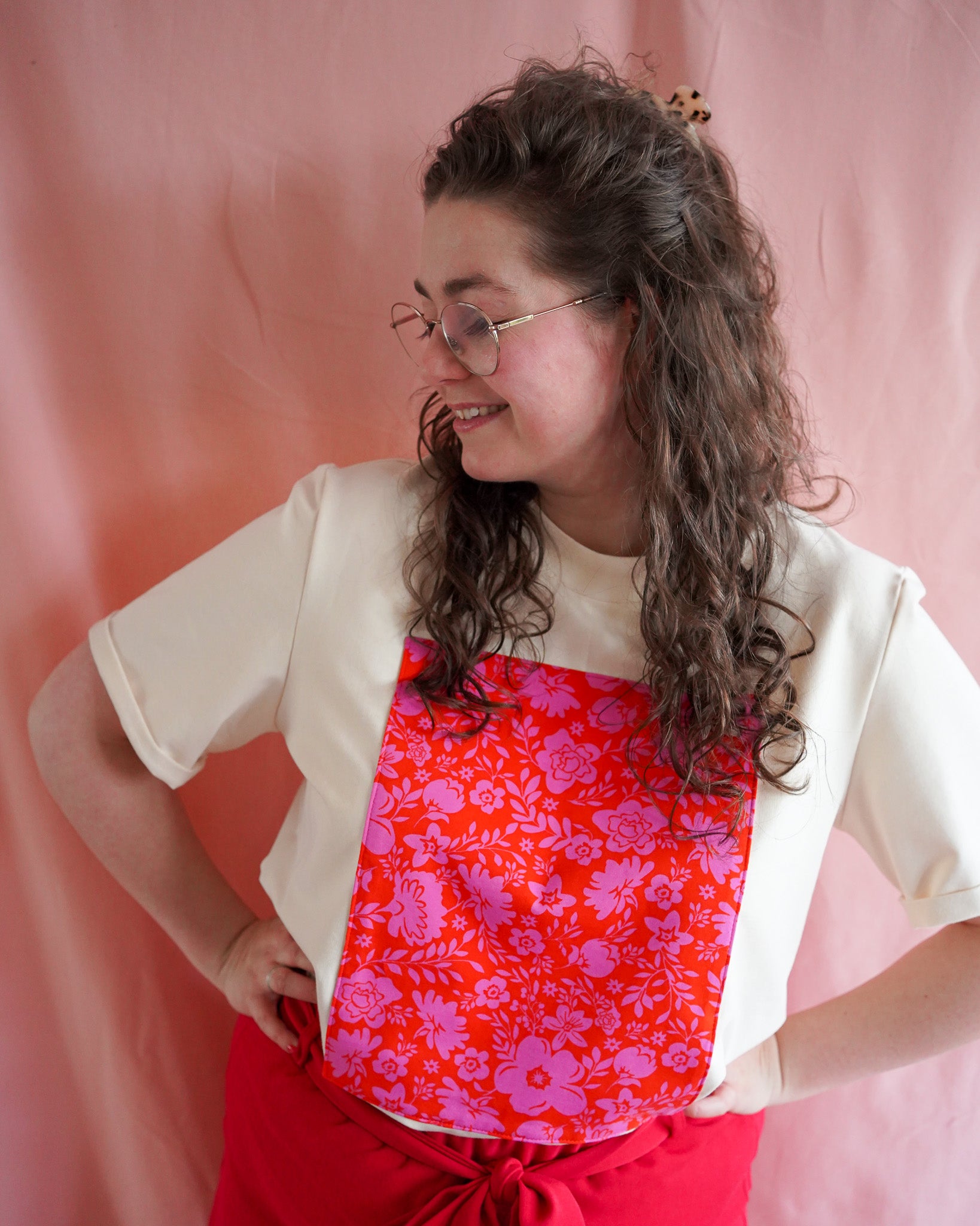 Nina (undyed+red/pink) top