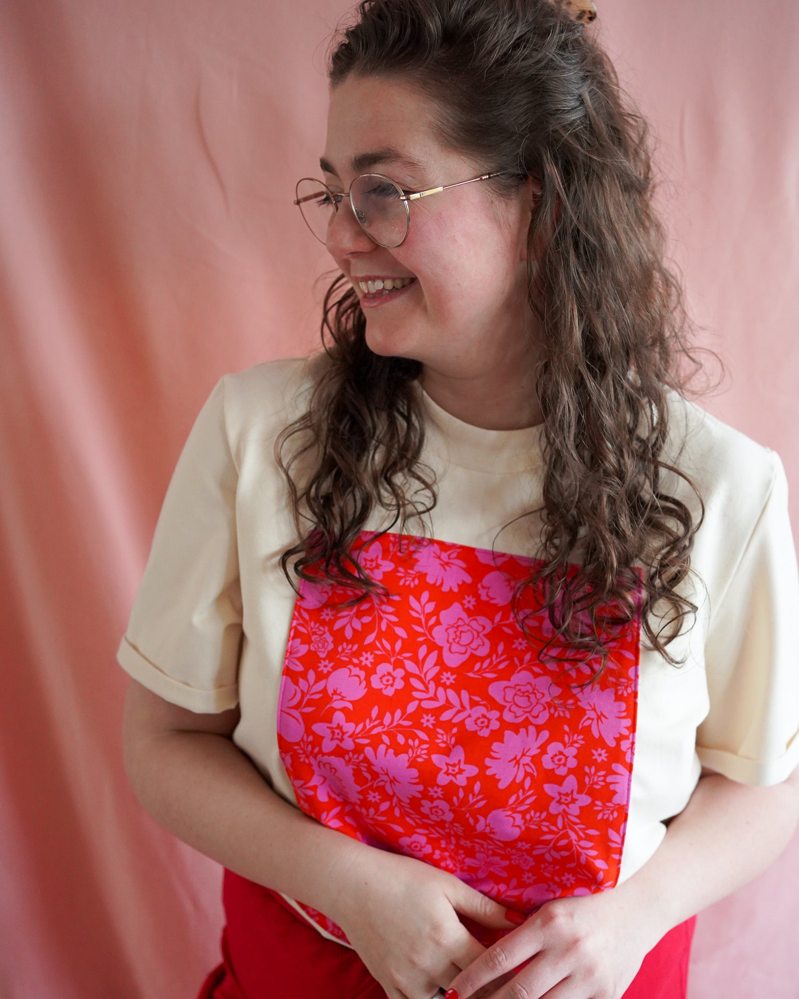 Nina (undyed+red/pink) top