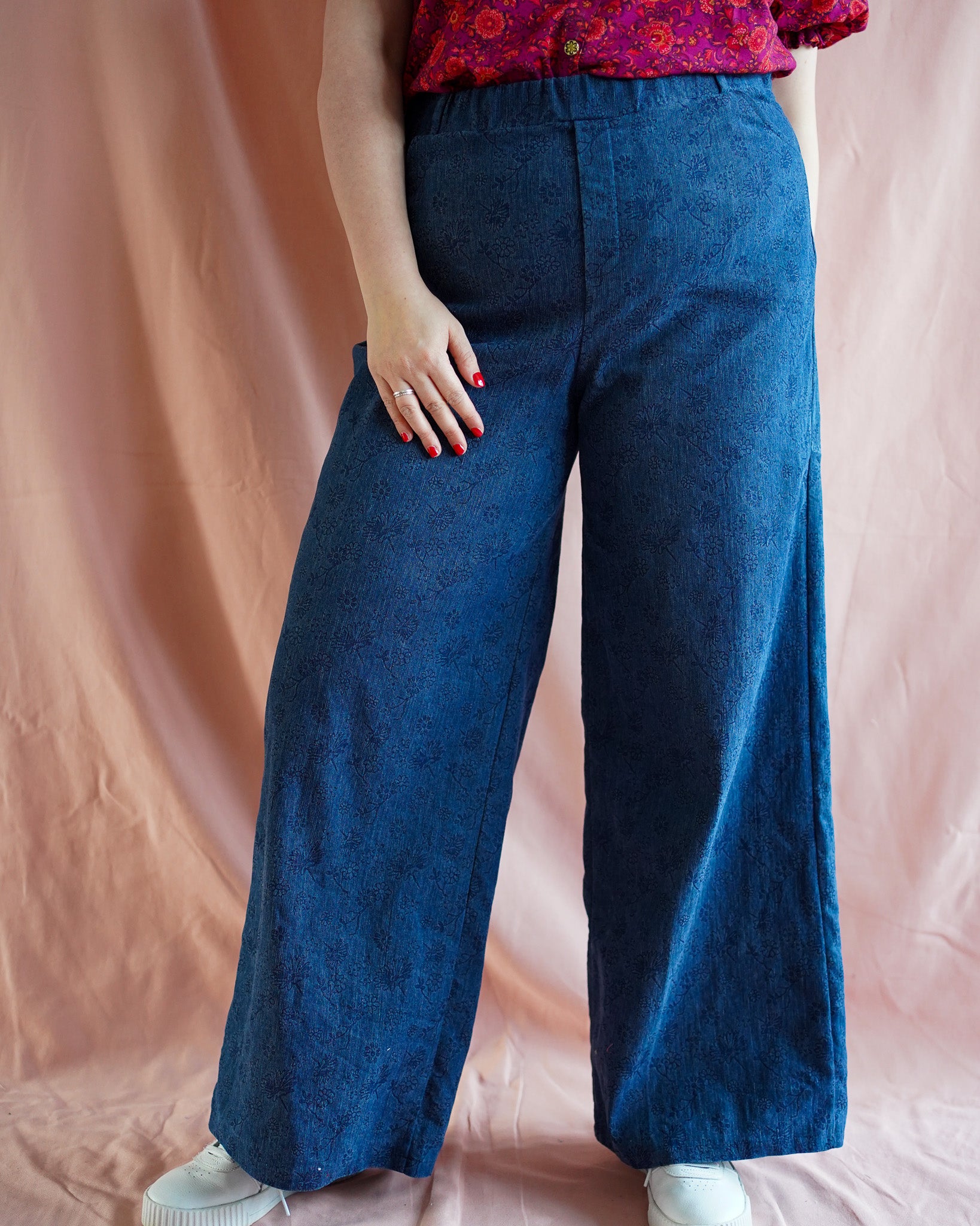 Jane wide leg jeans | Donker blauw