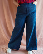 Jane wide leg jeans | Donker blauw