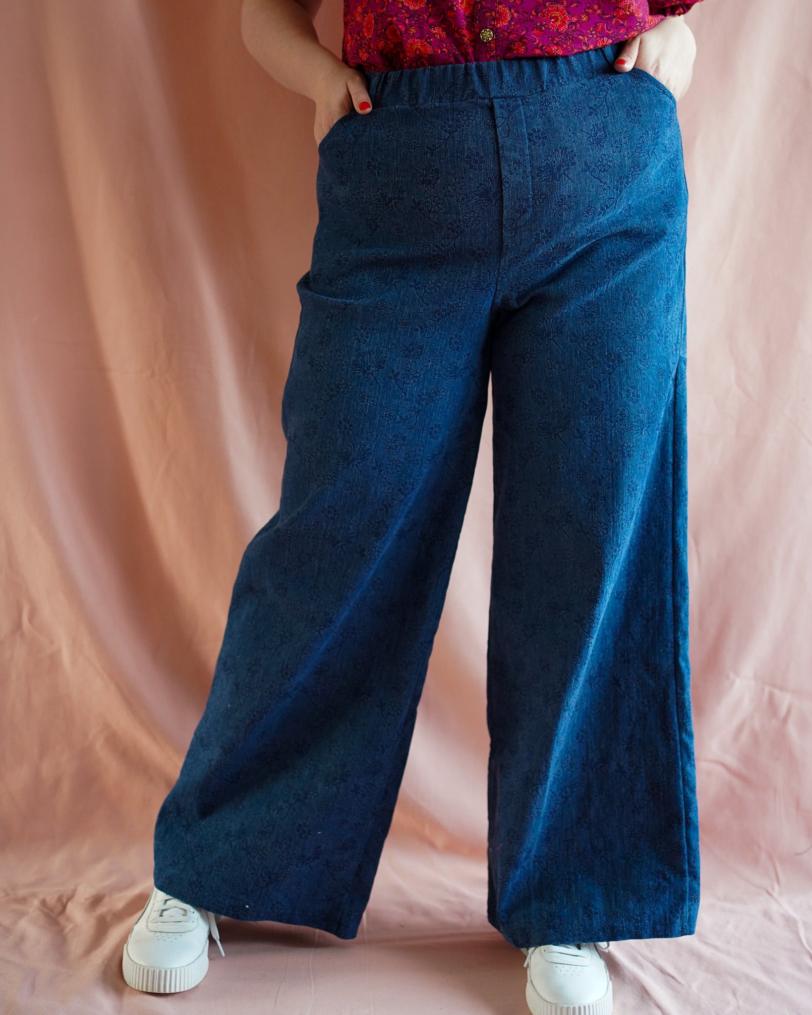 Jane (dark blue) wide leg jeans