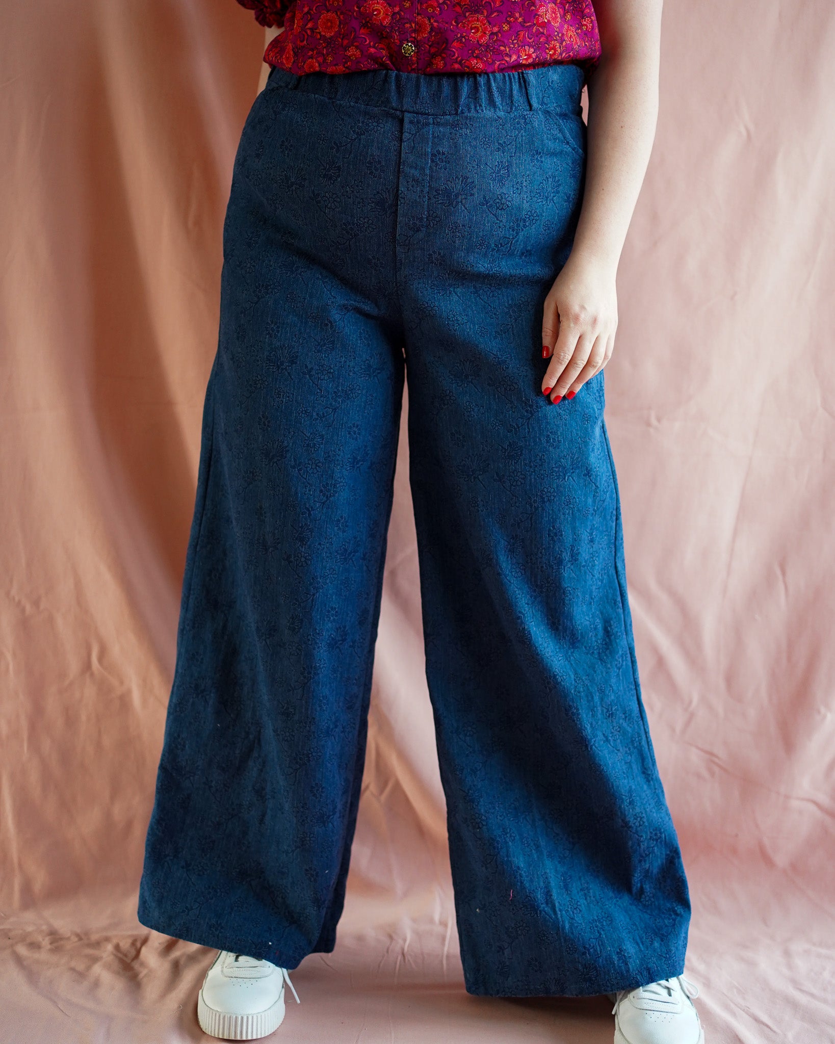Jane (dark blue) wide leg jeans