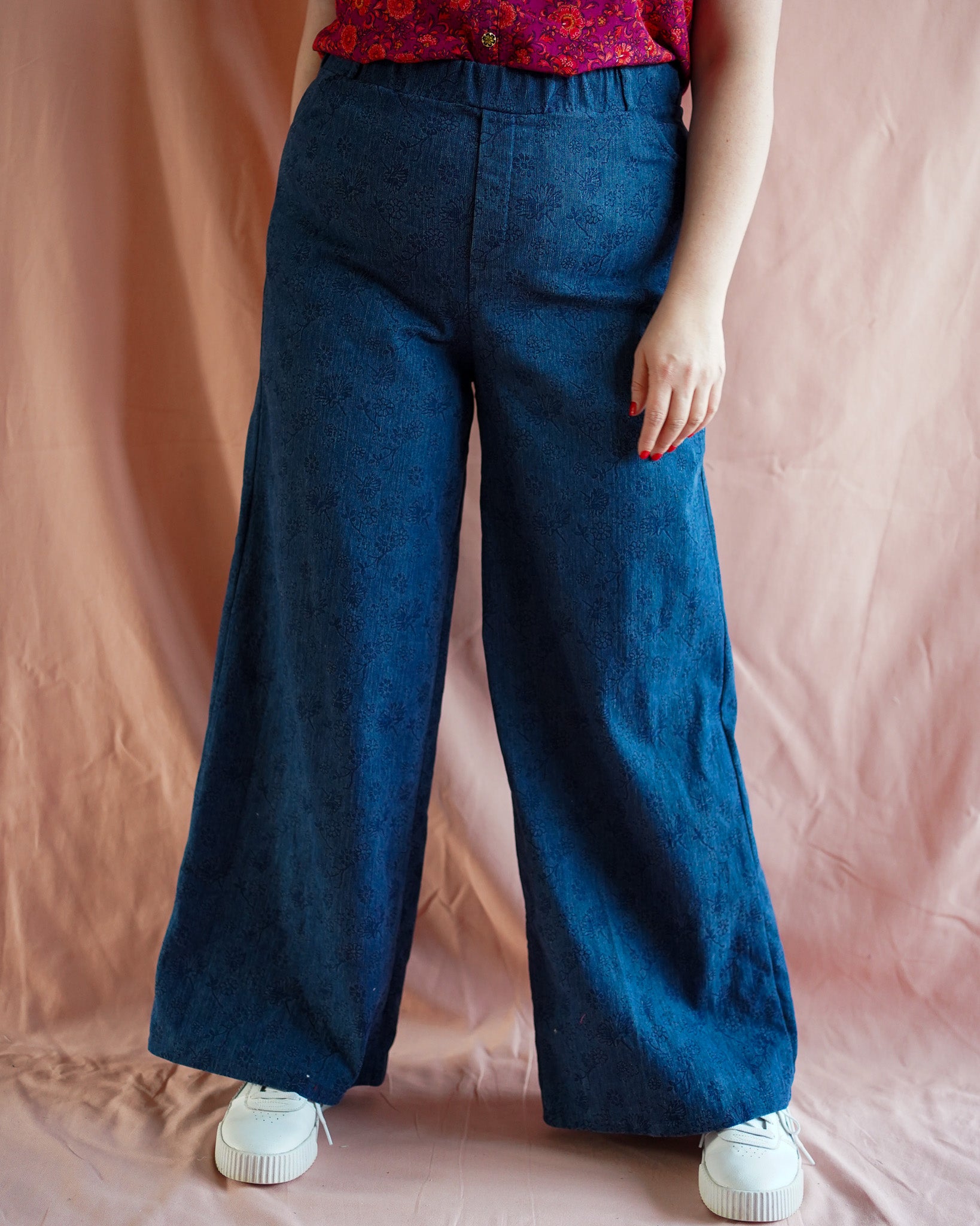 Jane (dark blue) wide leg jeans