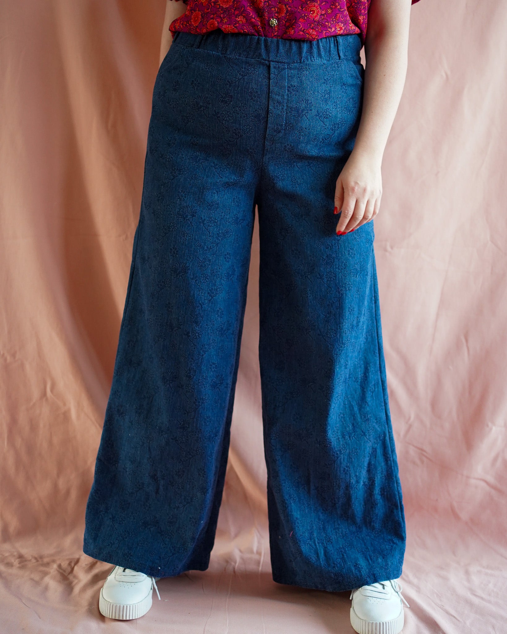 Jane (dark blue) wide leg jeans