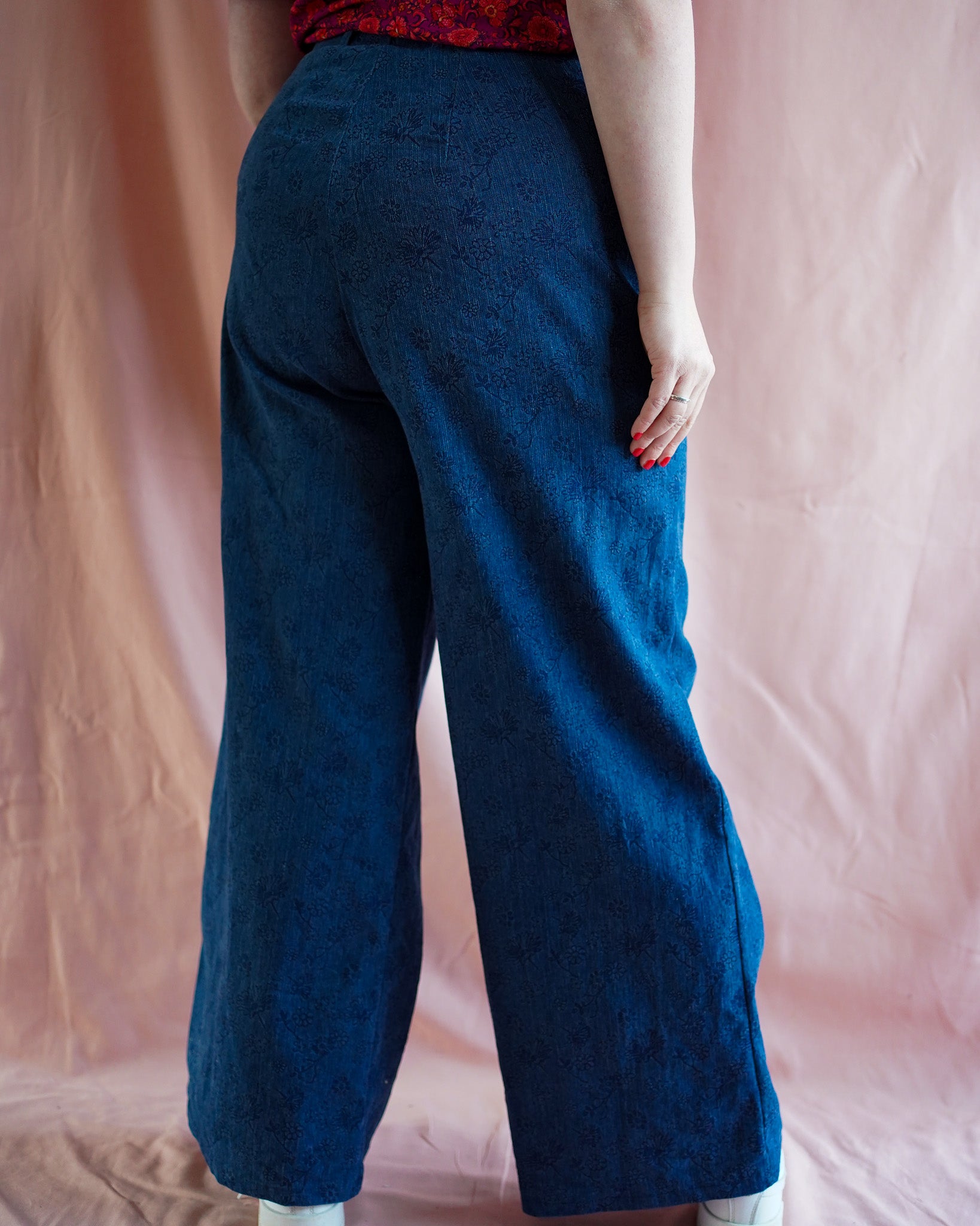 Jane (dark blue) wide leg jeans
