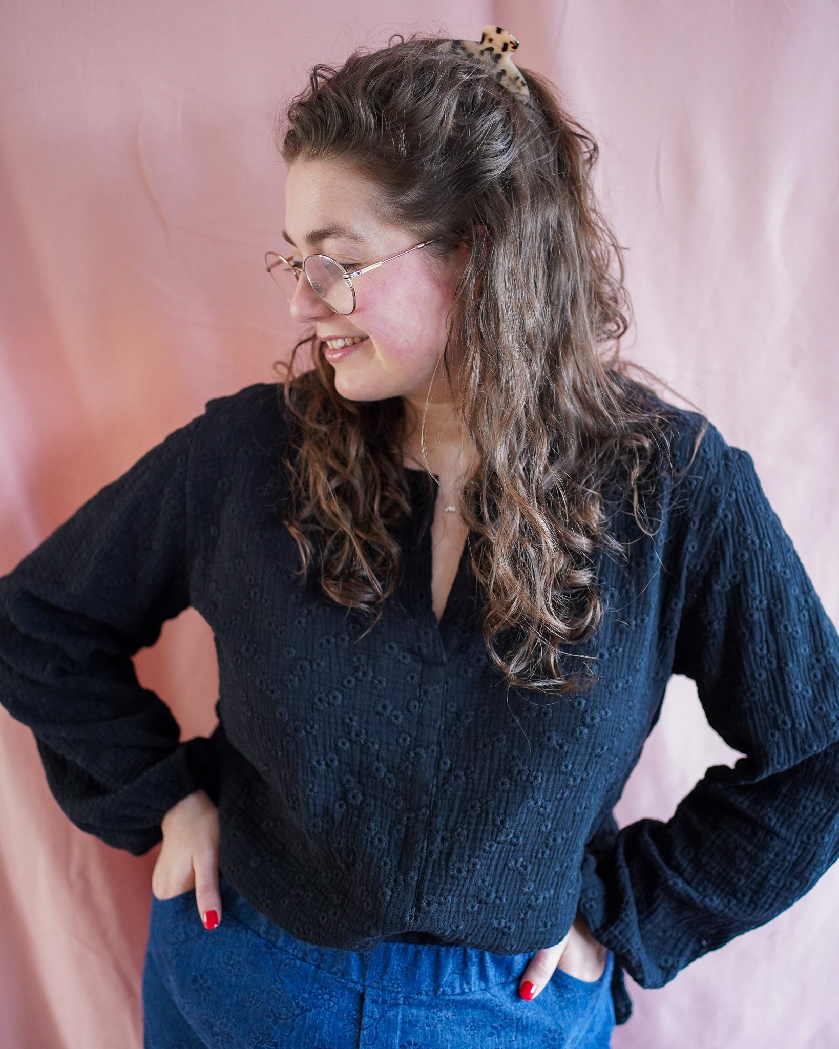Sophie (black broderie) blouse