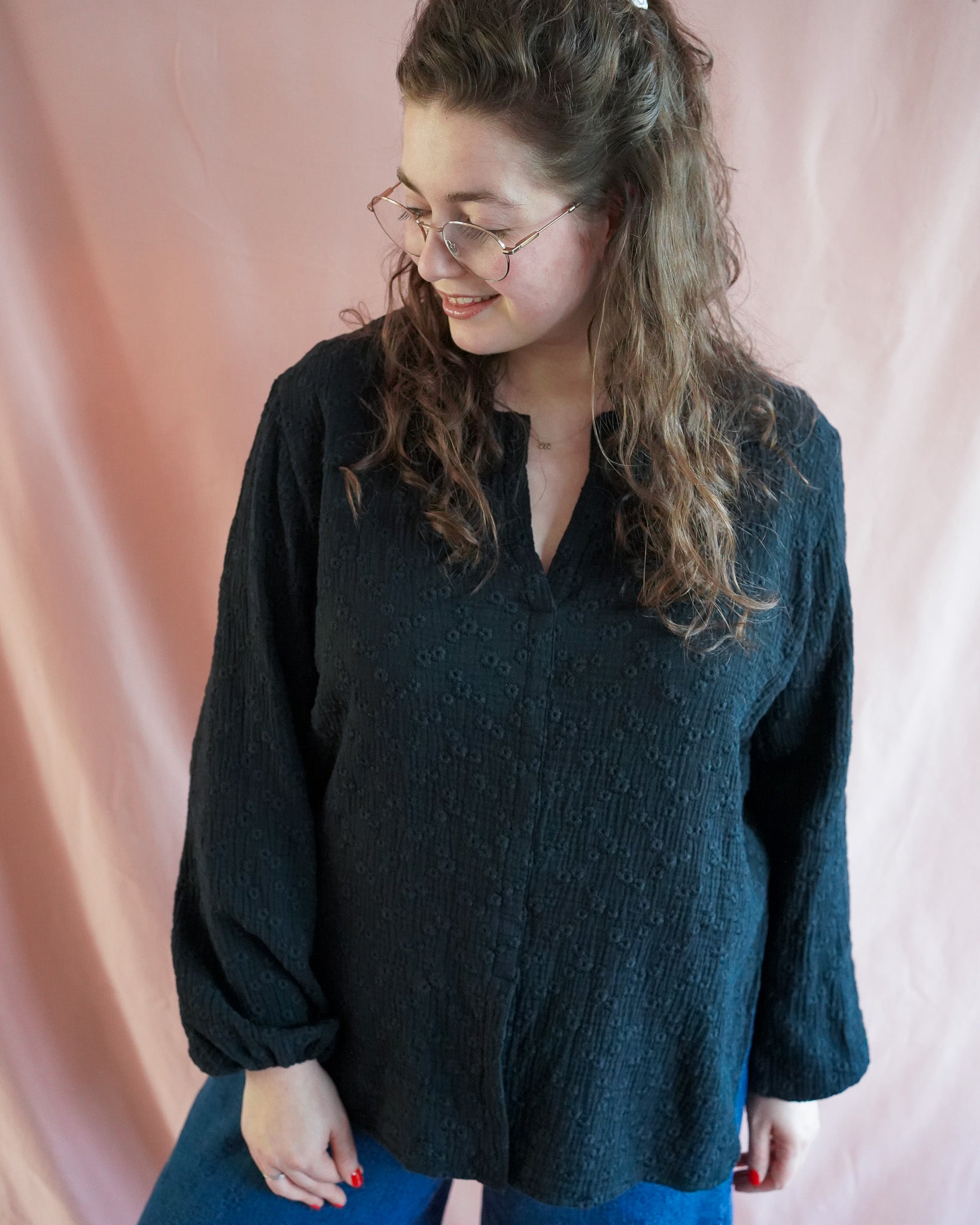 Sophie (black broderie) blouse