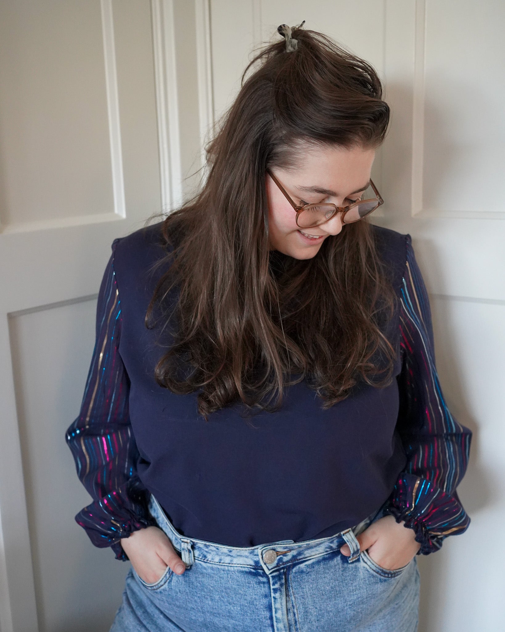 Vicky stripes navy top