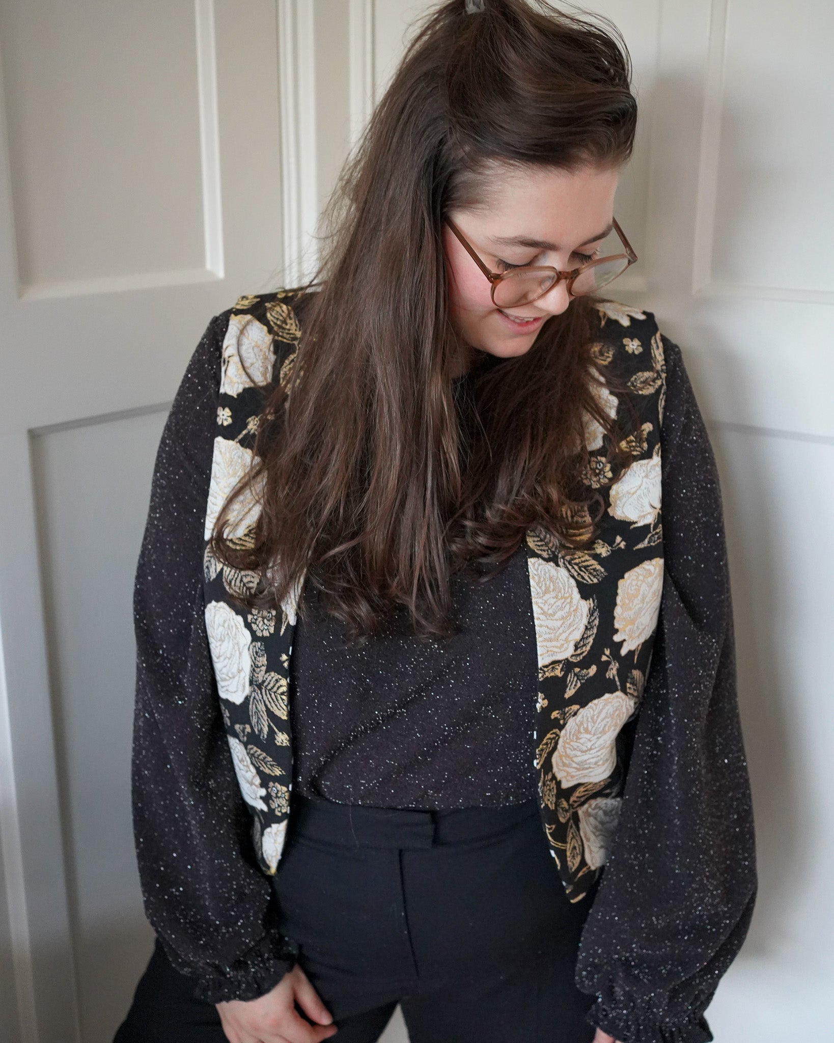 Rose handmade gilet