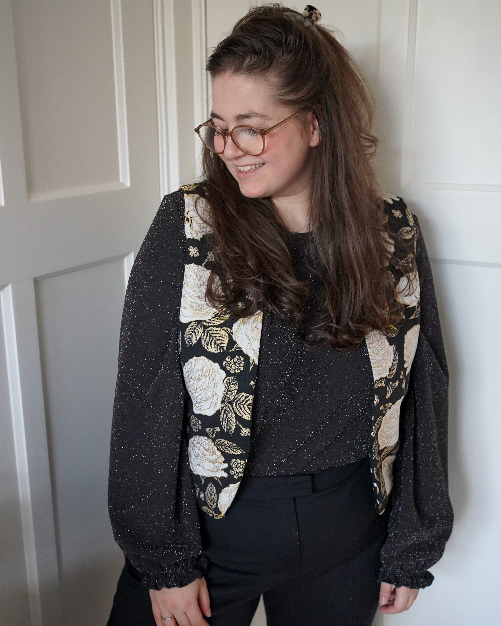 Rose handmade gilet