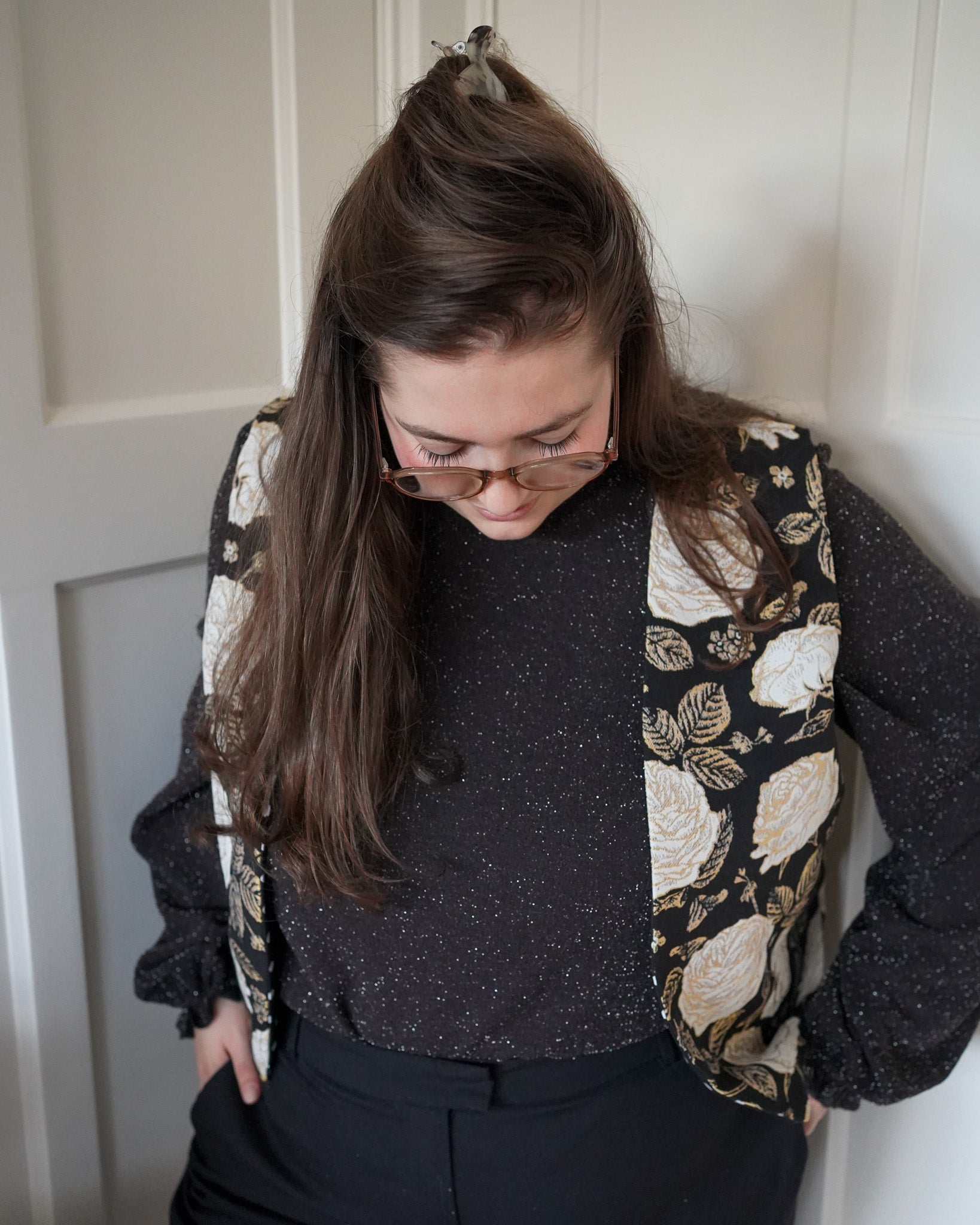 Rose handmade gilet