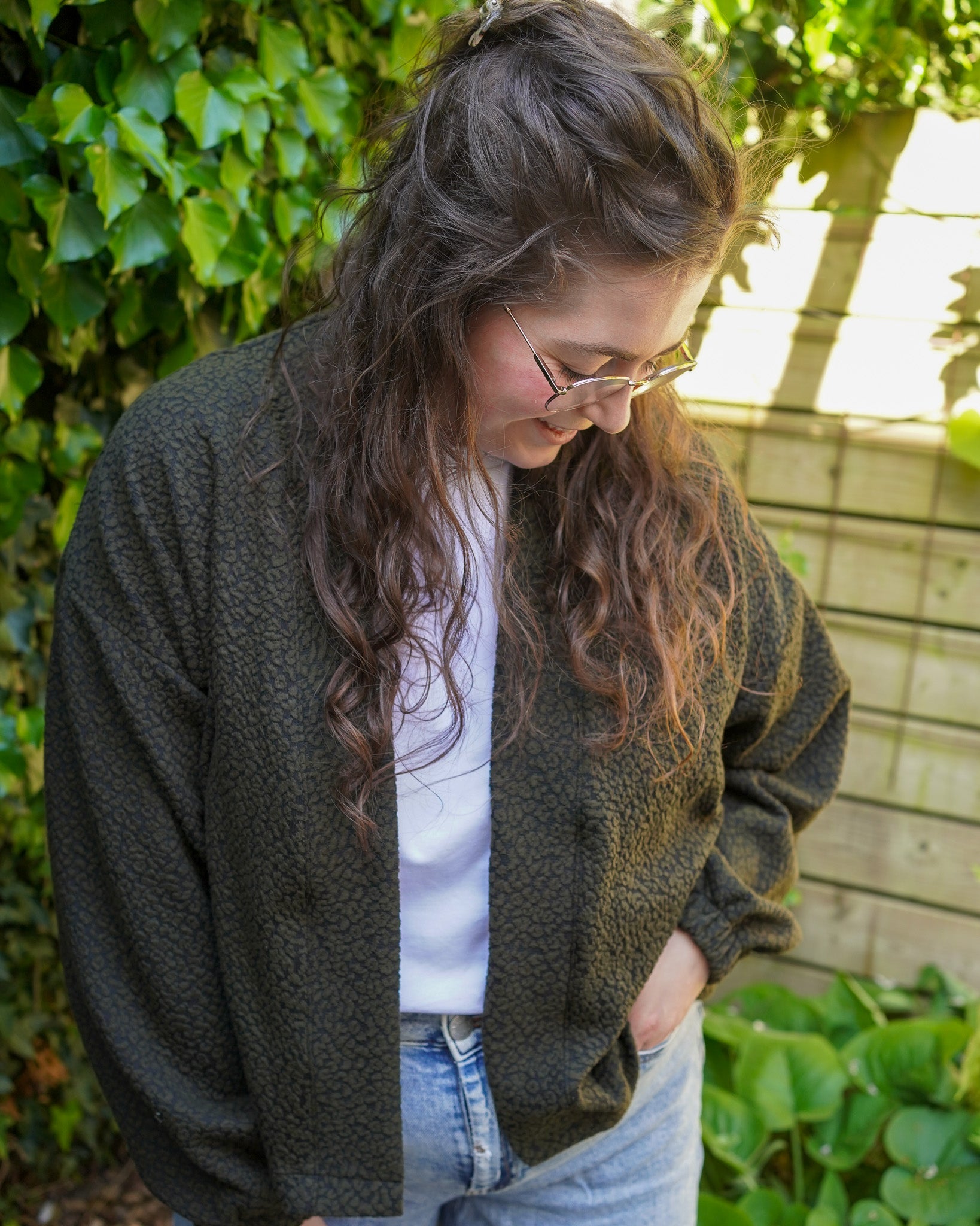Miep vest | Army Jacquard