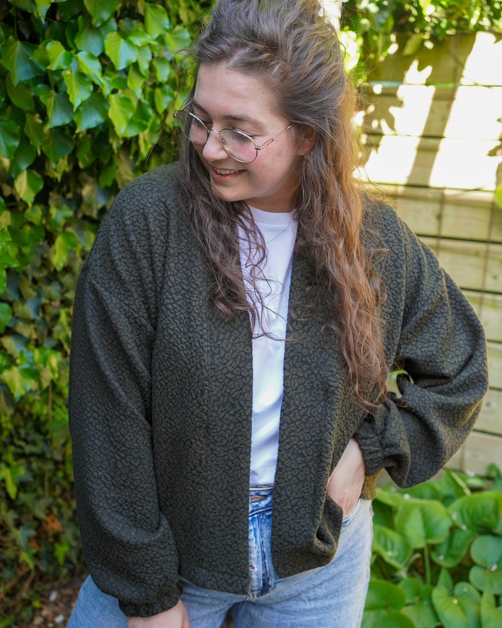 Miep vest | Army Jacquard