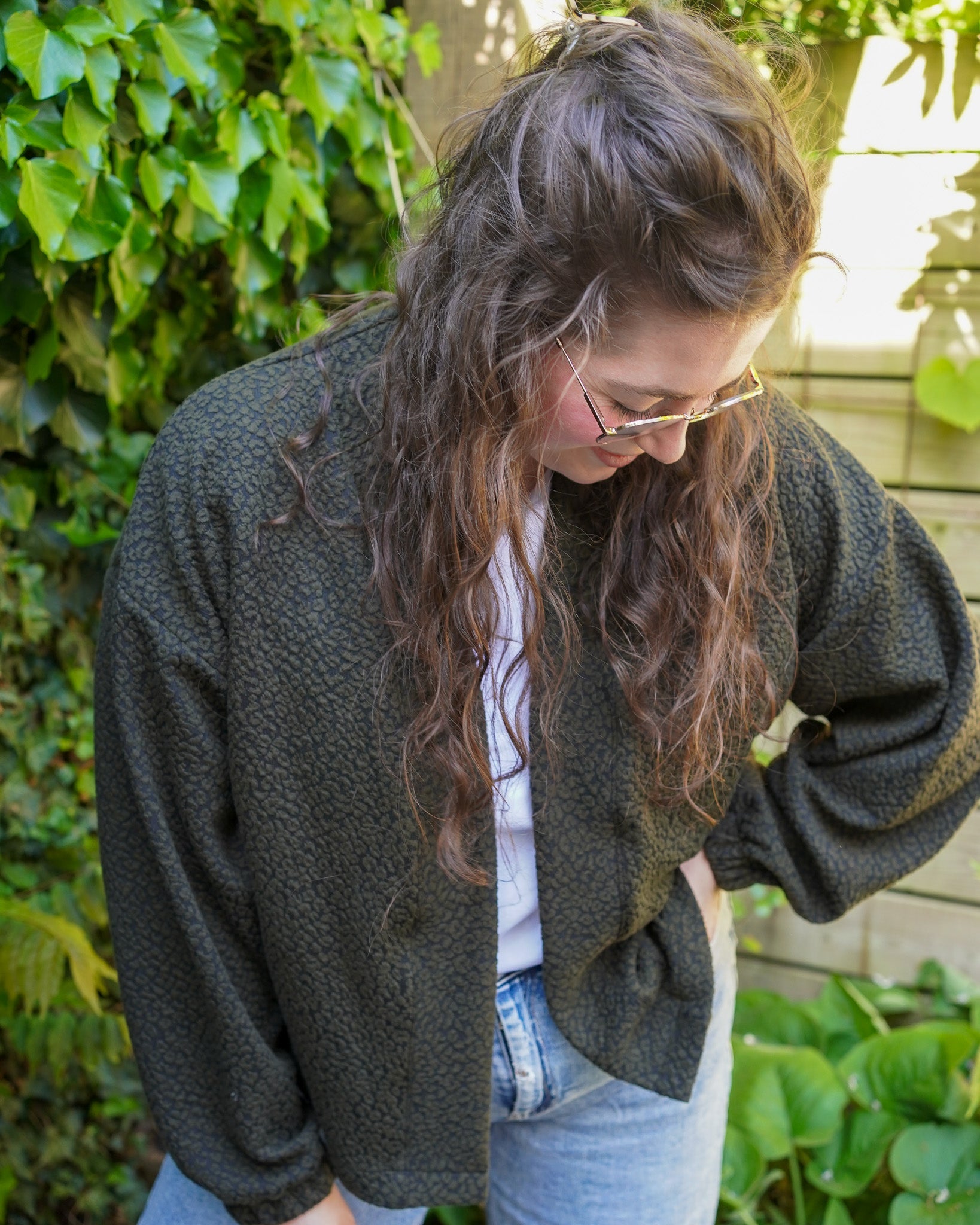 Miep vest | Army Jacquard