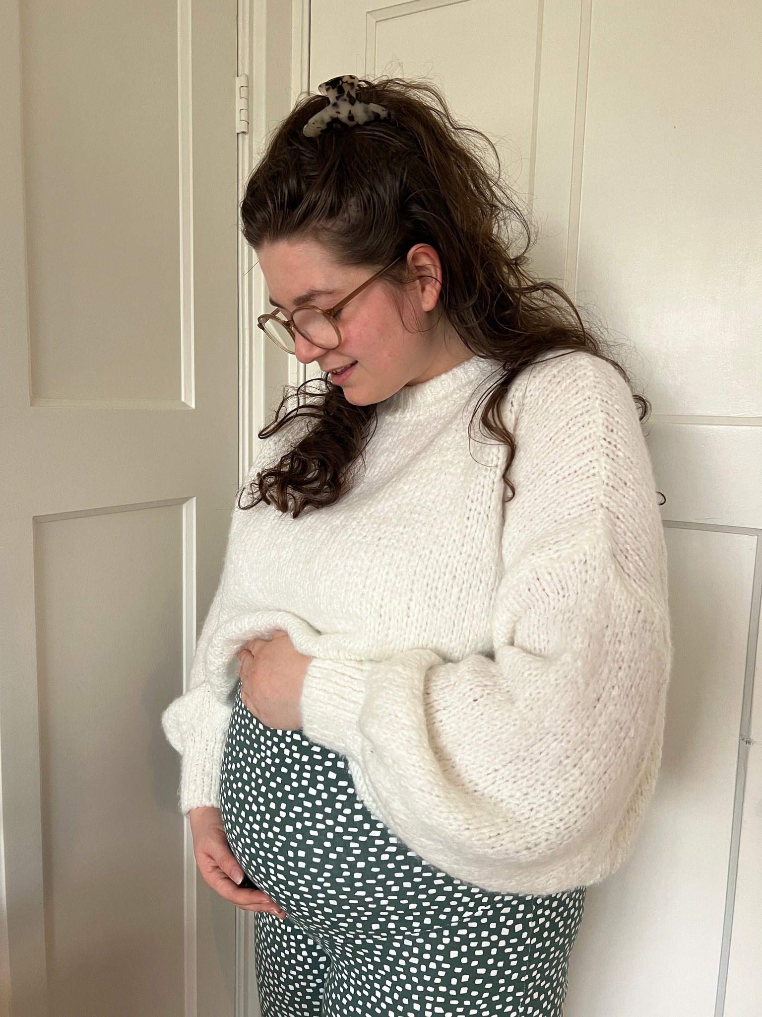 Basic zwart pregnant Flared pants