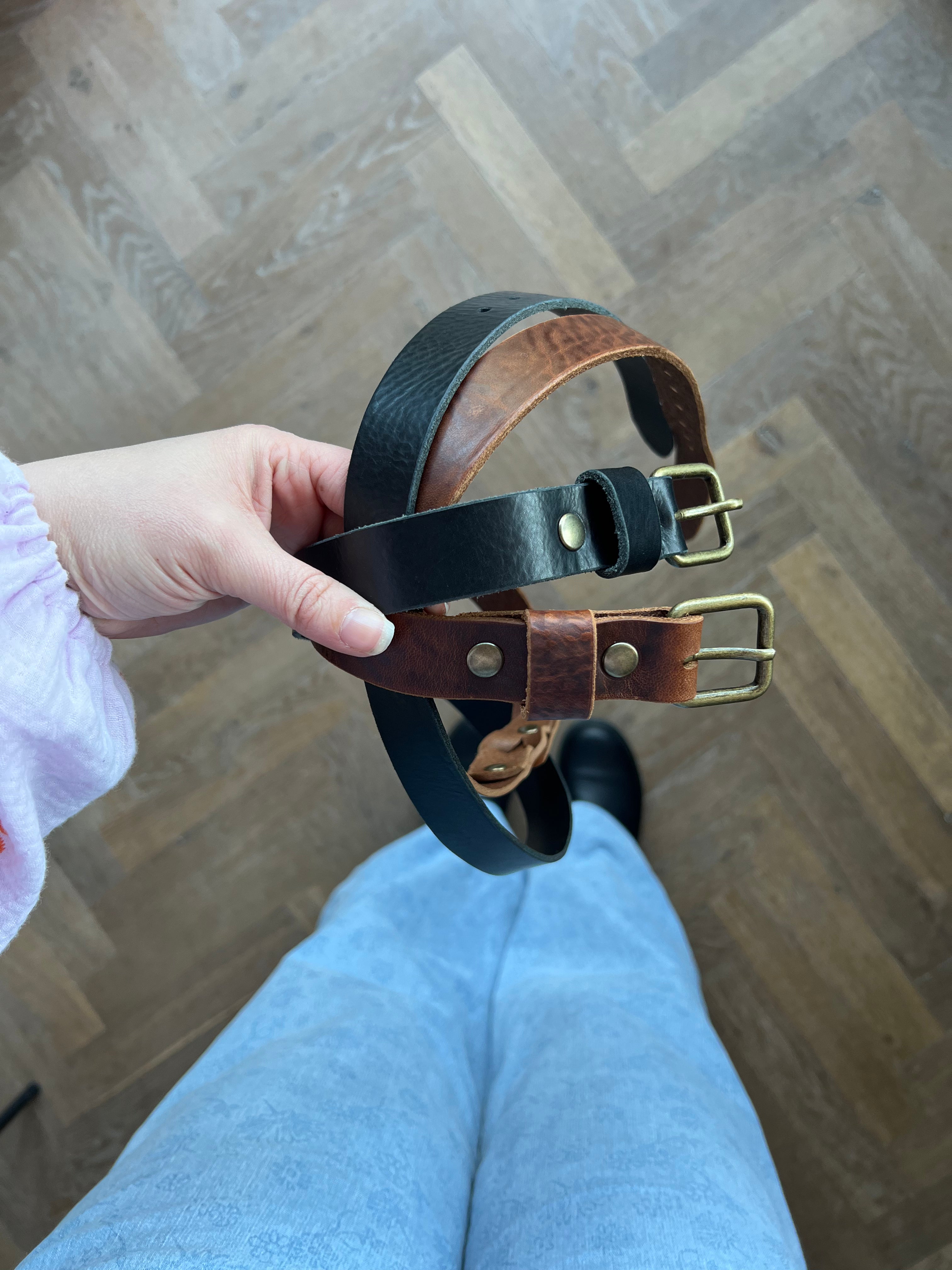 Zwarte leren riem | Gutsy X Cooper & Quint