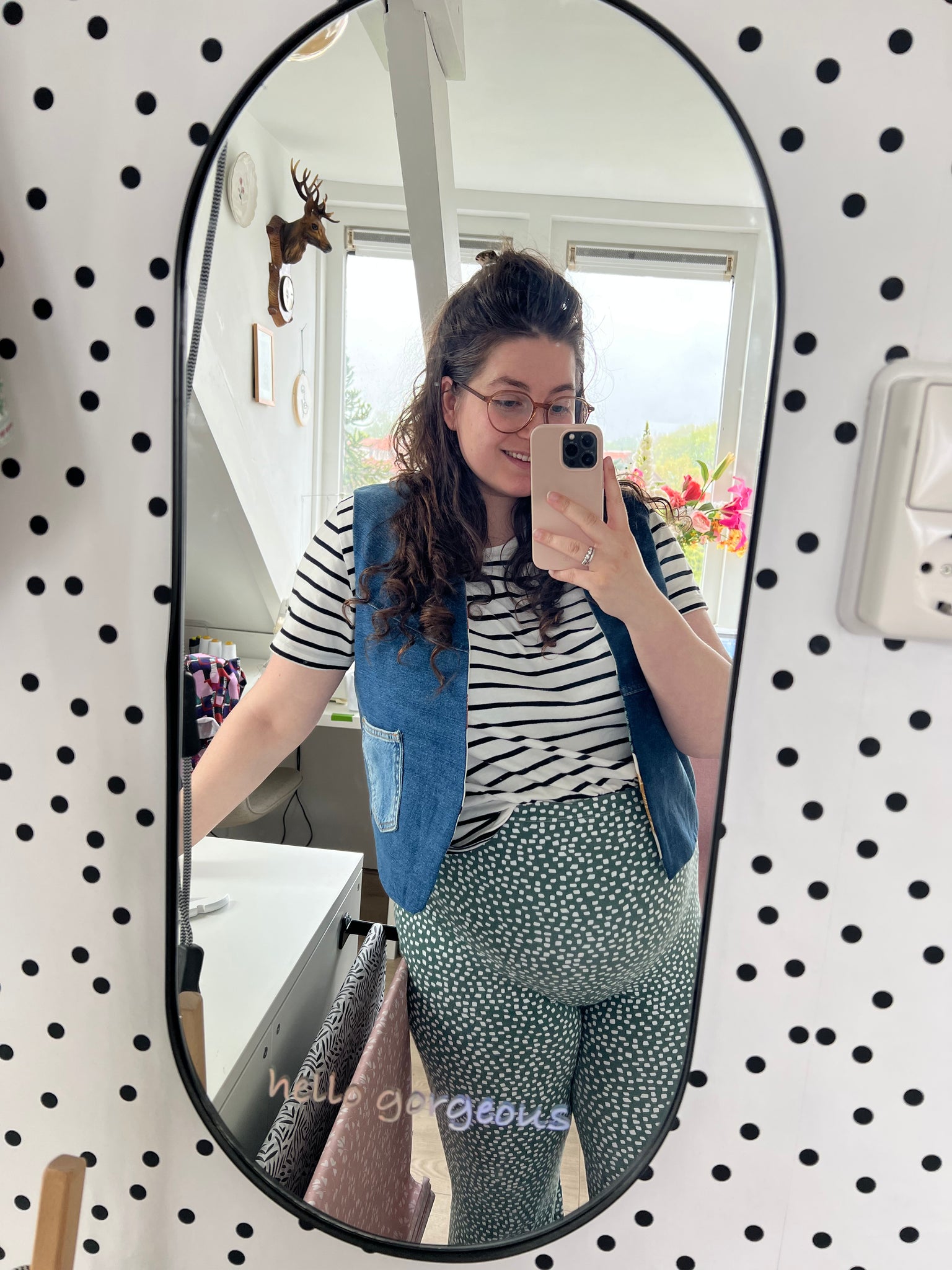 Basic navy pregnant Flared pants