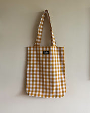 Tote bag | Oker ruit
