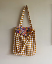 Tote bag | Oker ruit