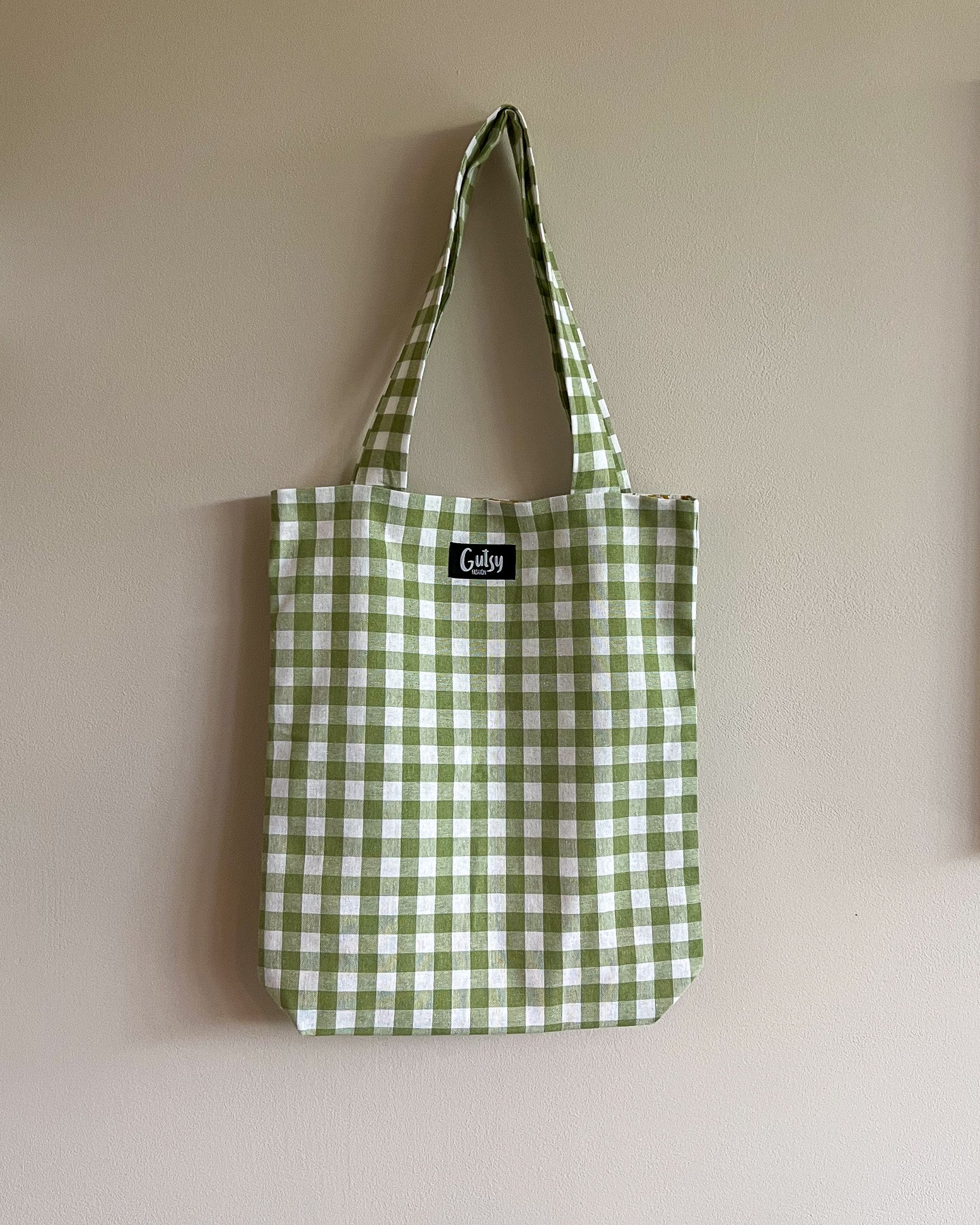 Tote bag | Ruit groen