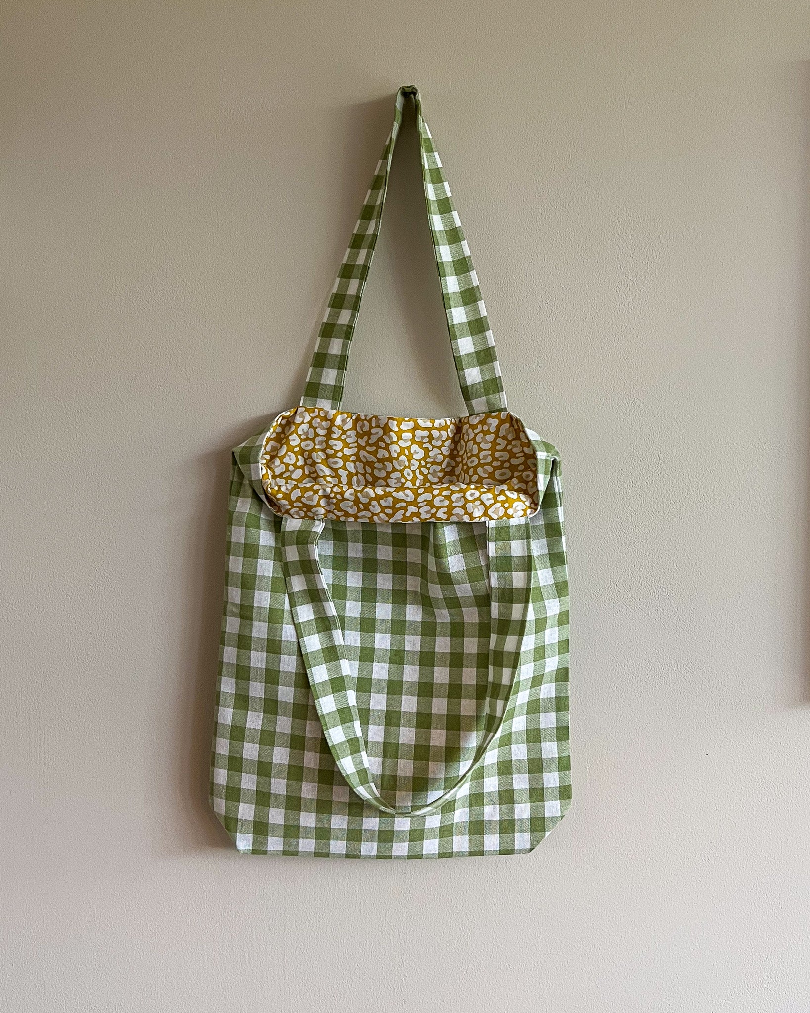 Tote bag | Ruit groen