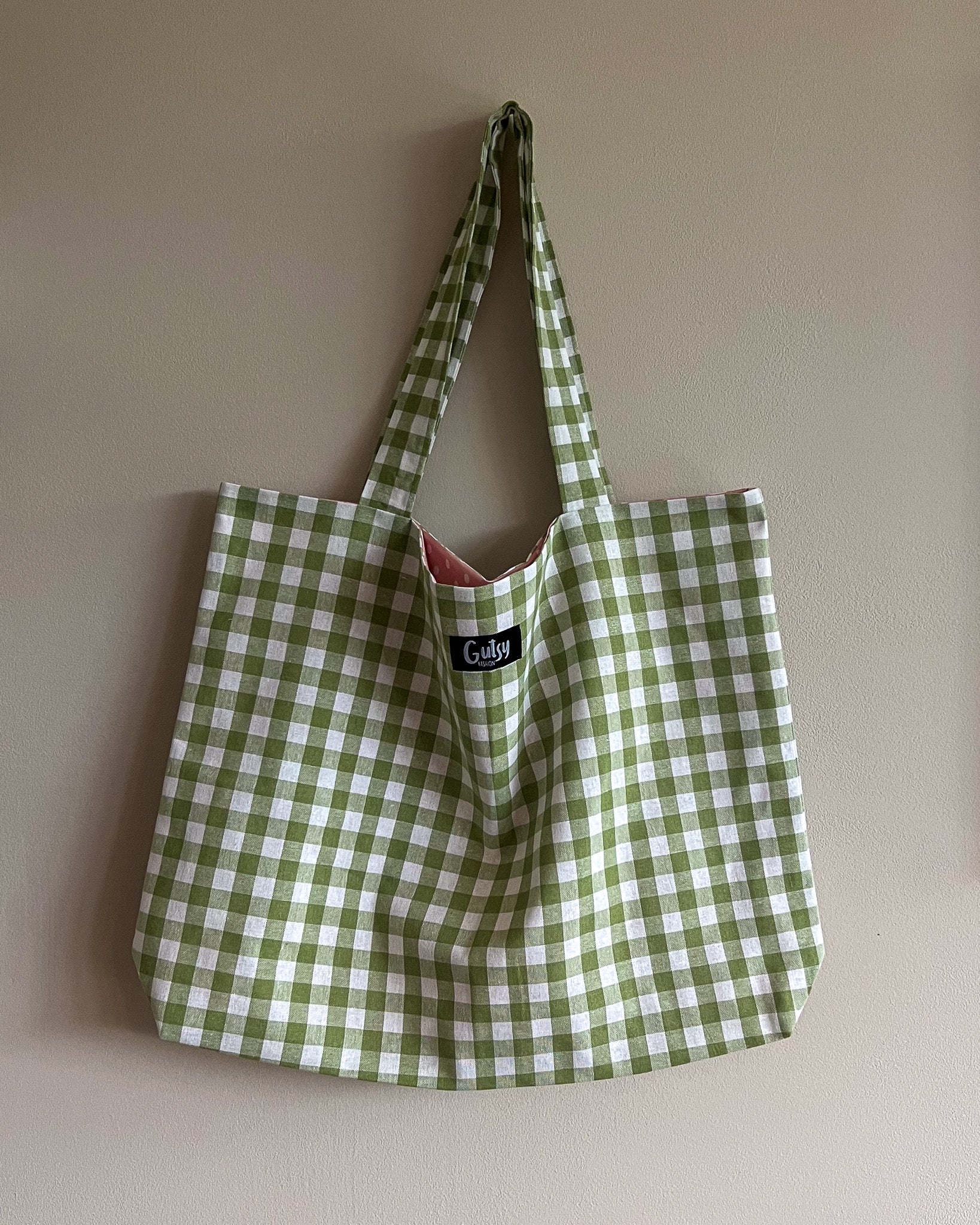Big bag | Groen ruit