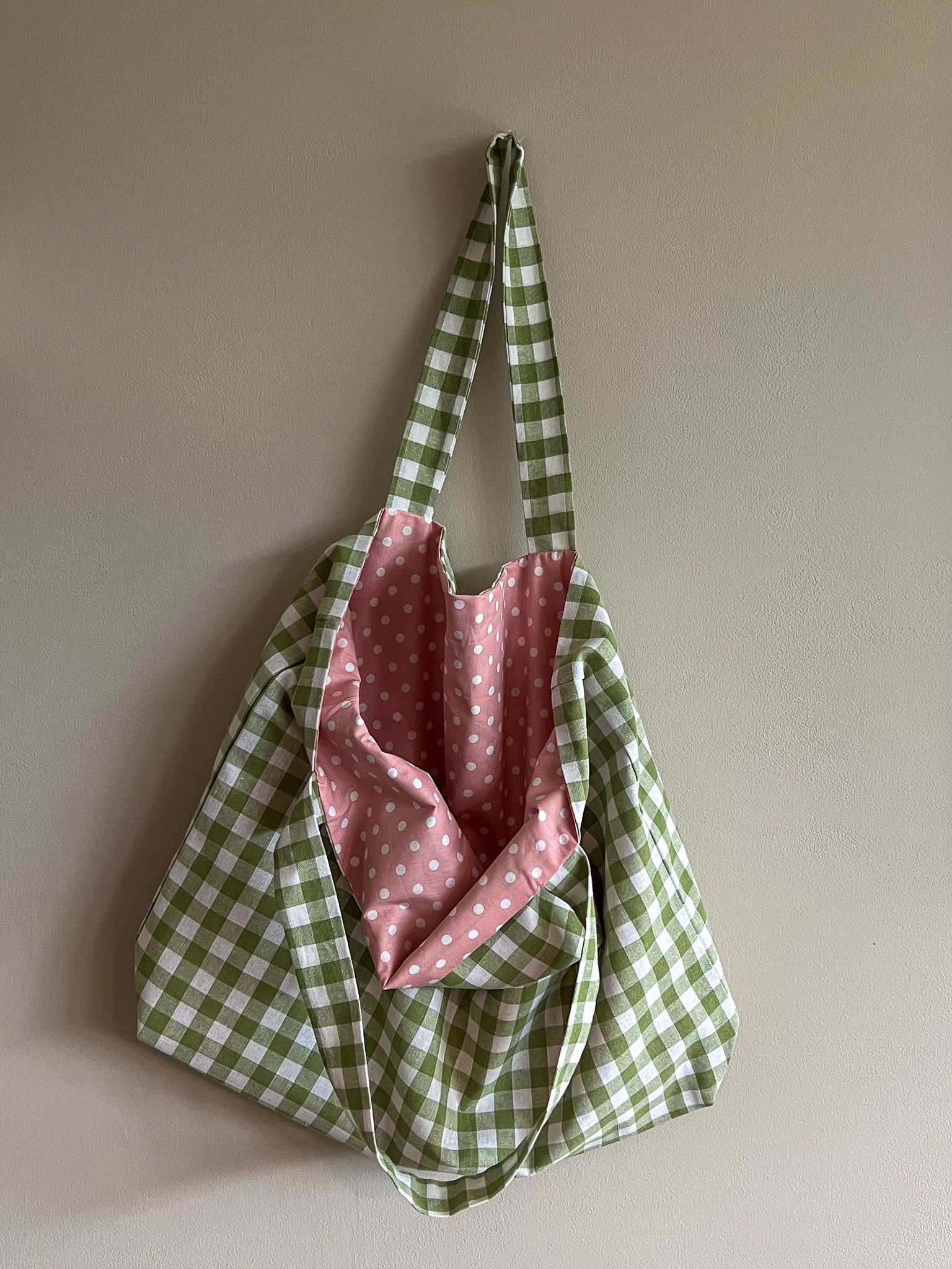 Big bag | Groen ruit