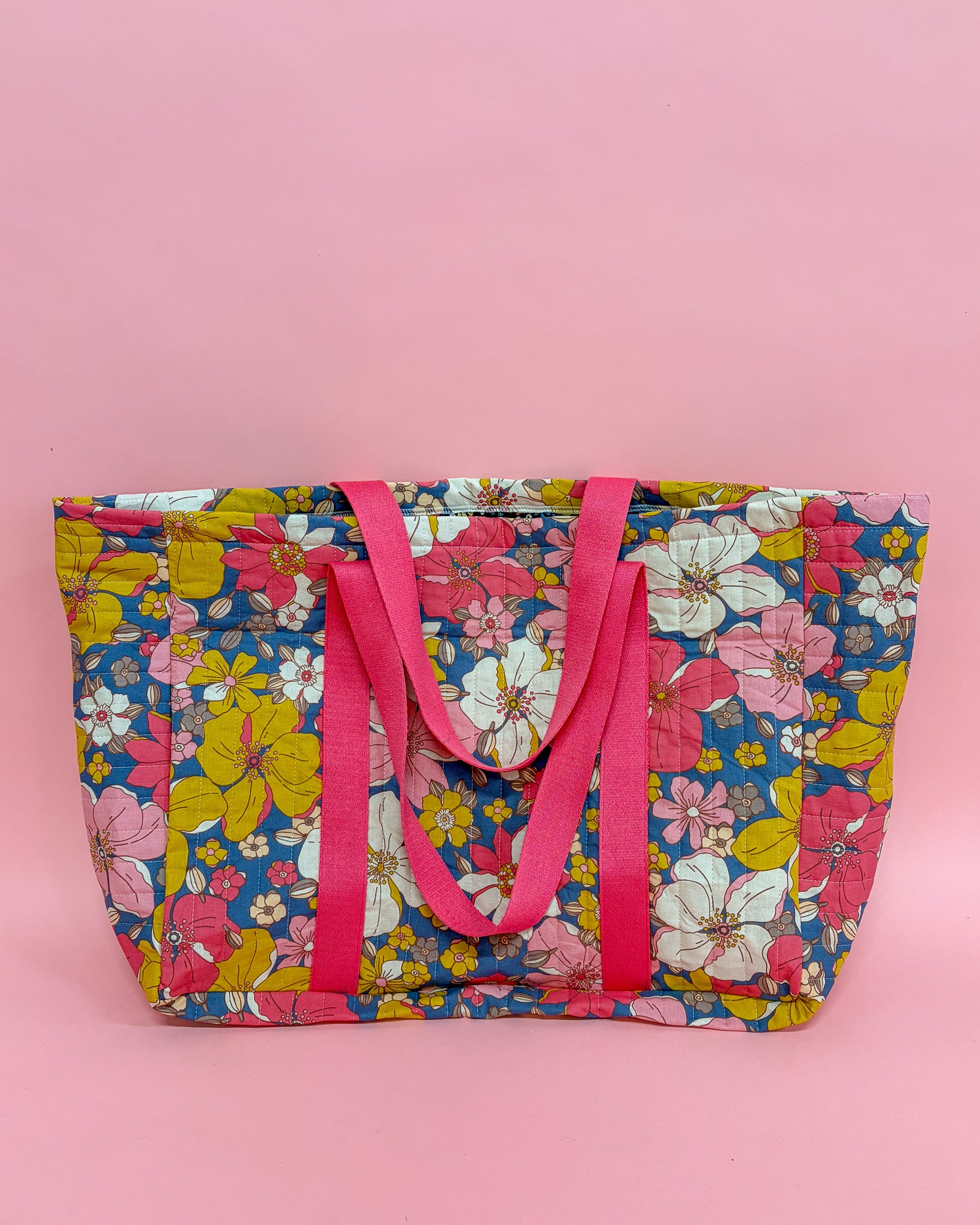 Hutkoffer | Jeans bloemen