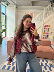 Gilet | Bordeaux rozen