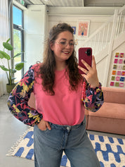 Top Vicky | Roze/navy