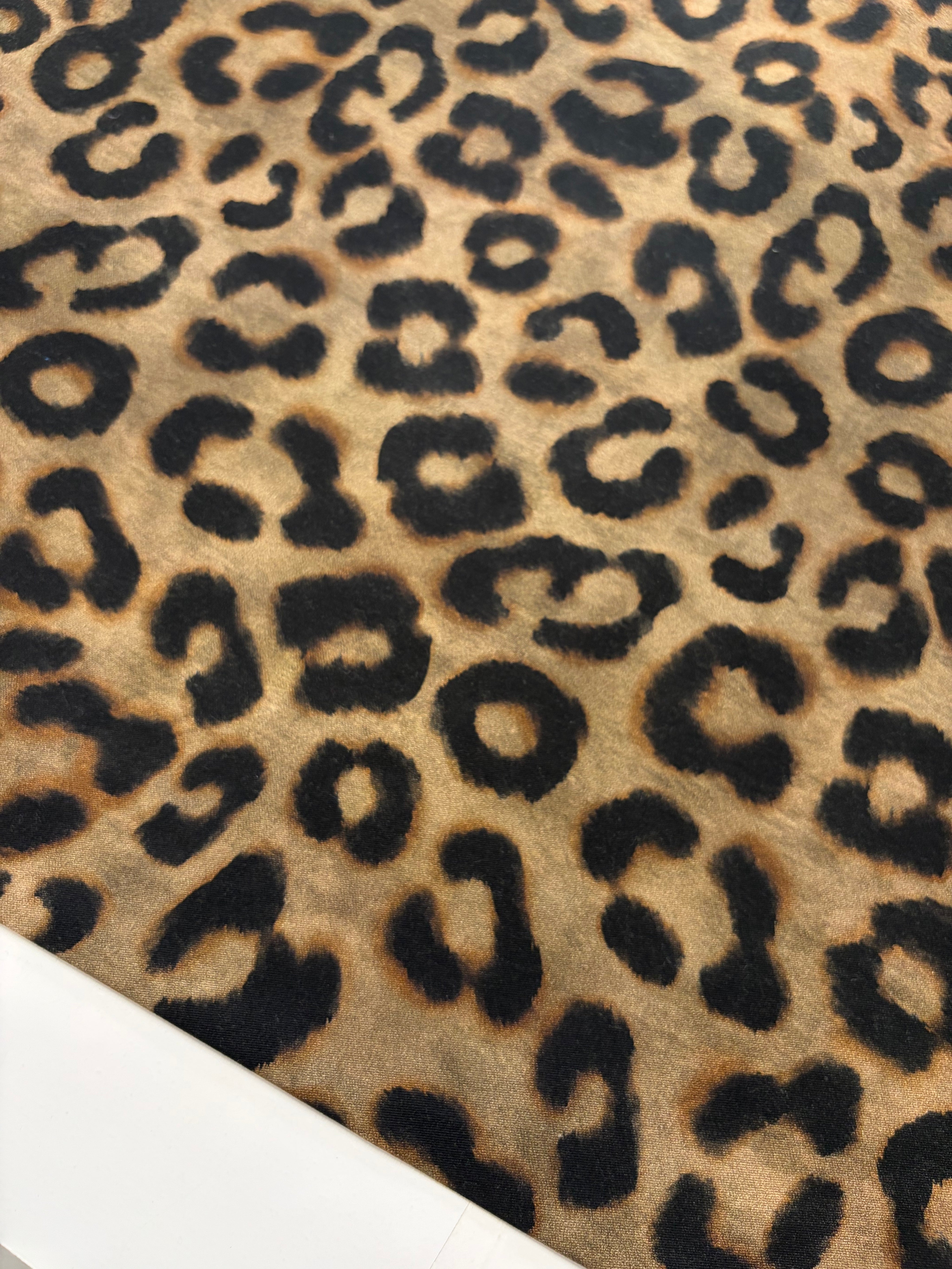 Coupon stof katoen stretch panter - 1,5M