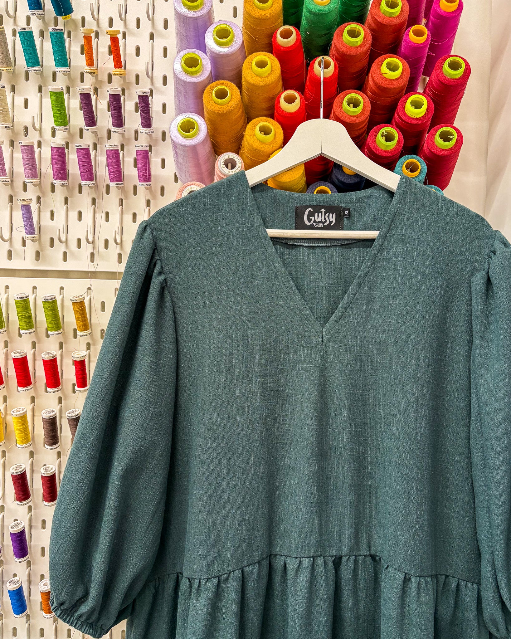 Jurk Fleur | Donker groen