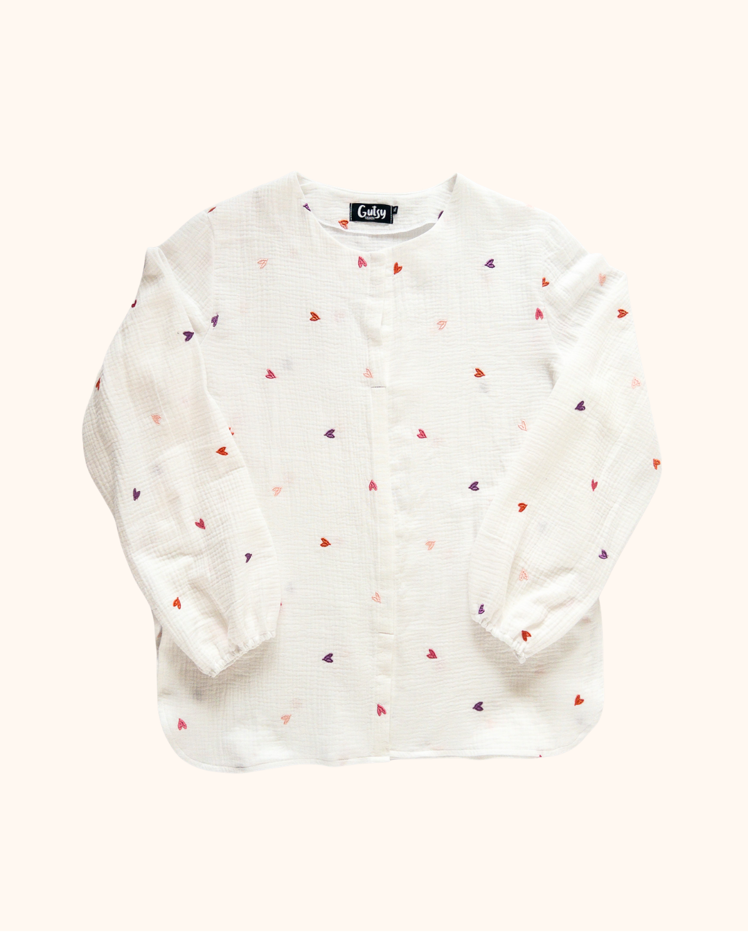 Sophie blouse | geborduurde hartjes