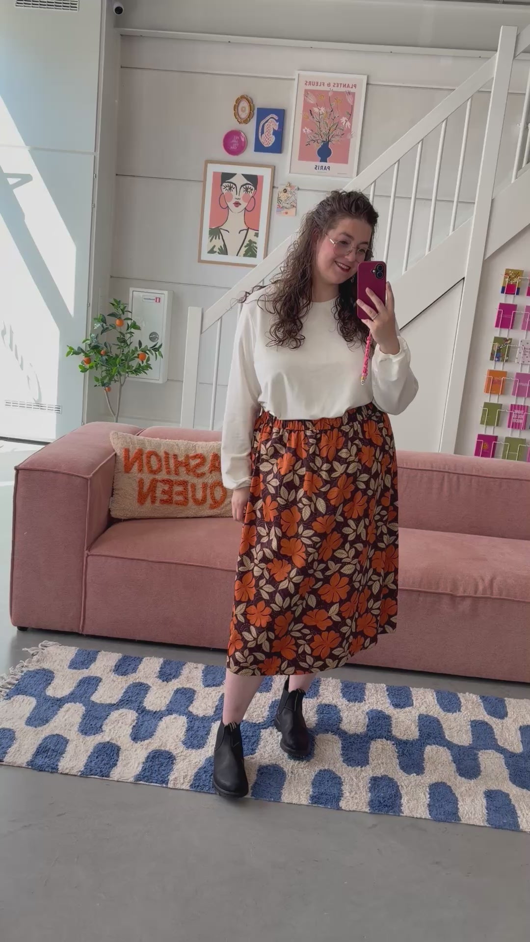 Rok Sarah | Satijn bloemen