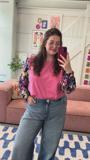 Top Vicky | Roze/navy