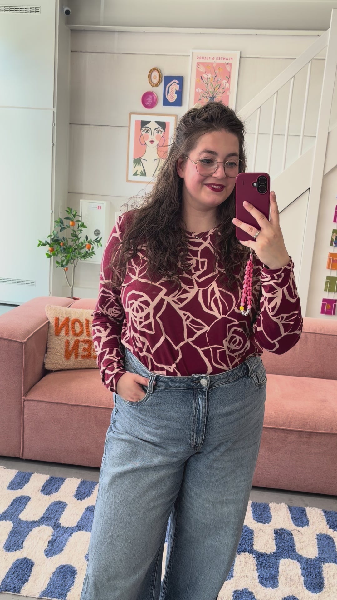 Fien top | Rozen