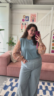 Top Vicky | Jeans bloemen