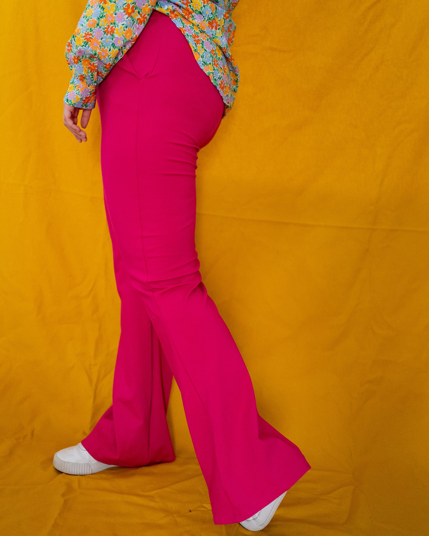 Lizz (pink) flared pull-on pantalon