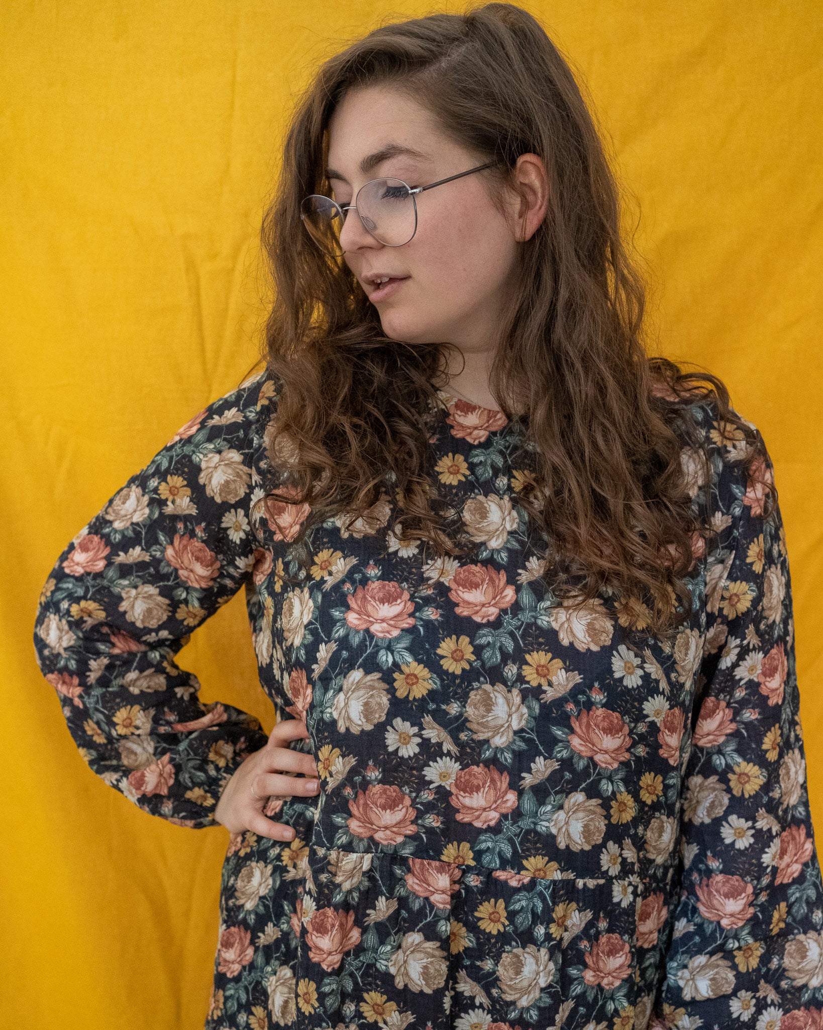 Fay (zwart flowers) dress