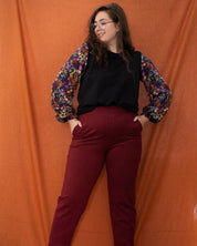 Straight pantalon Elza | Bordeaux