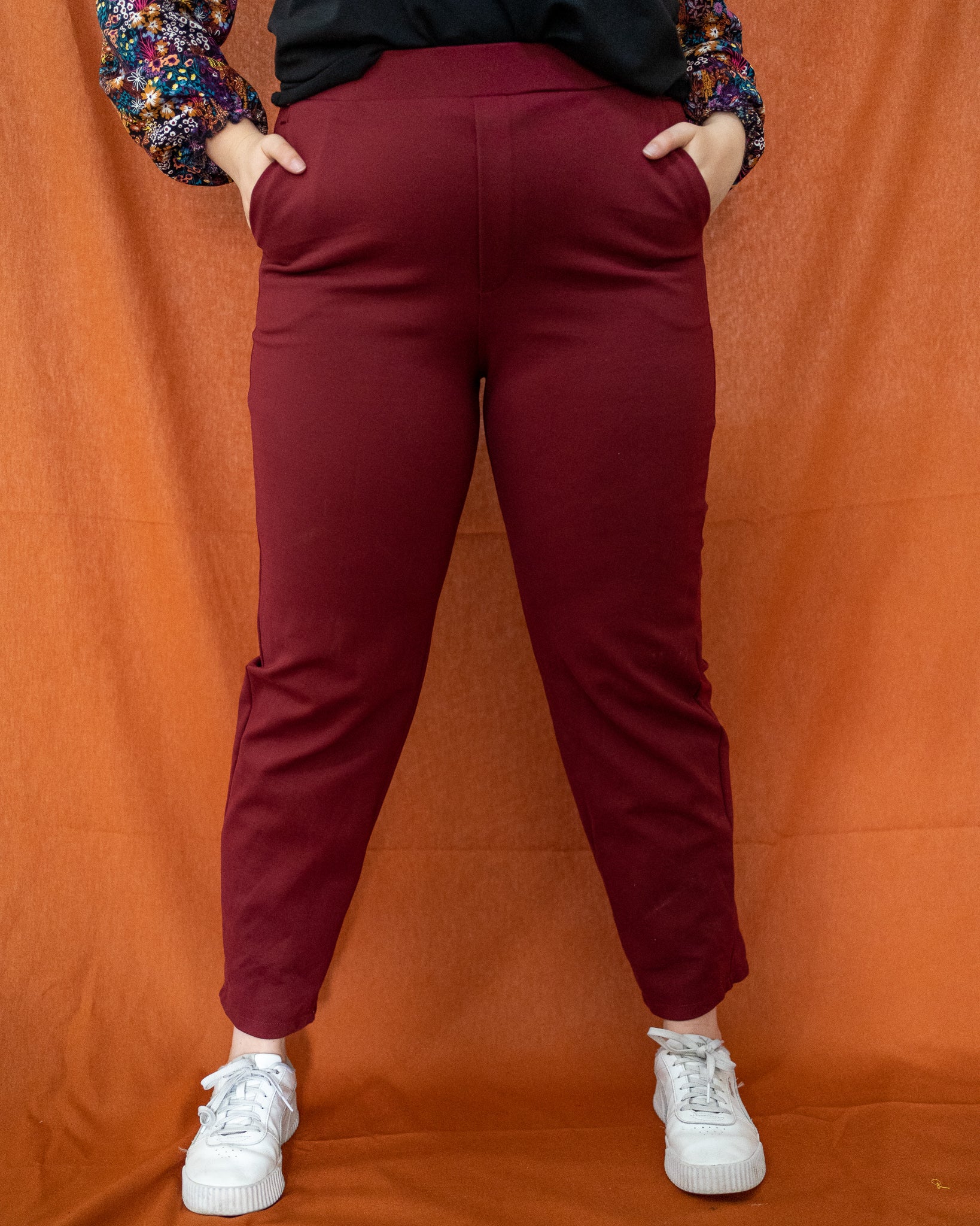Straight pantalon Elza | Bordeaux