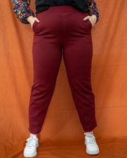 Straight pantalon Elza | Bordeaux