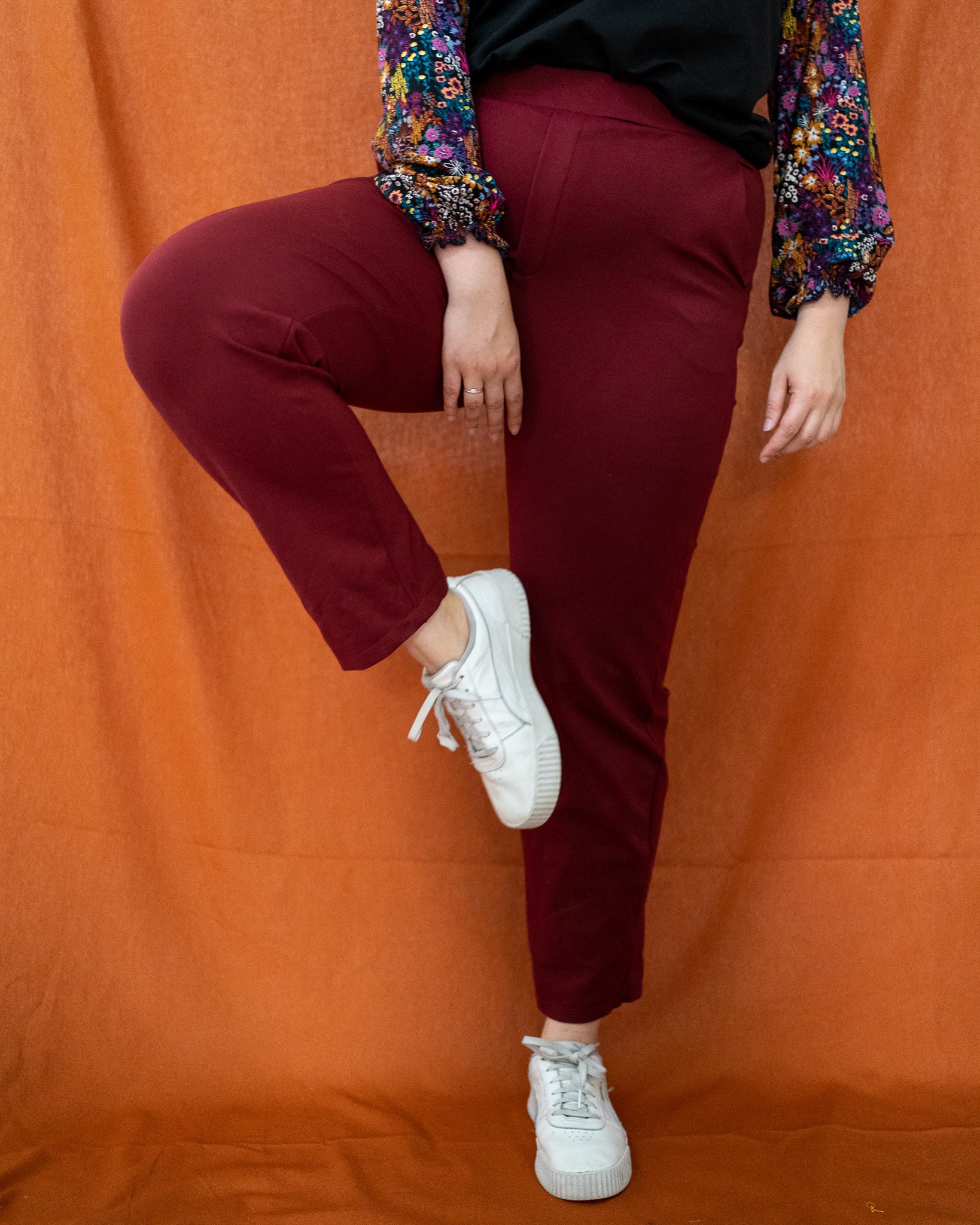 Straight pantalon Elza | Bordeaux