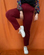 Straight pantalon Elza | Bordeaux
